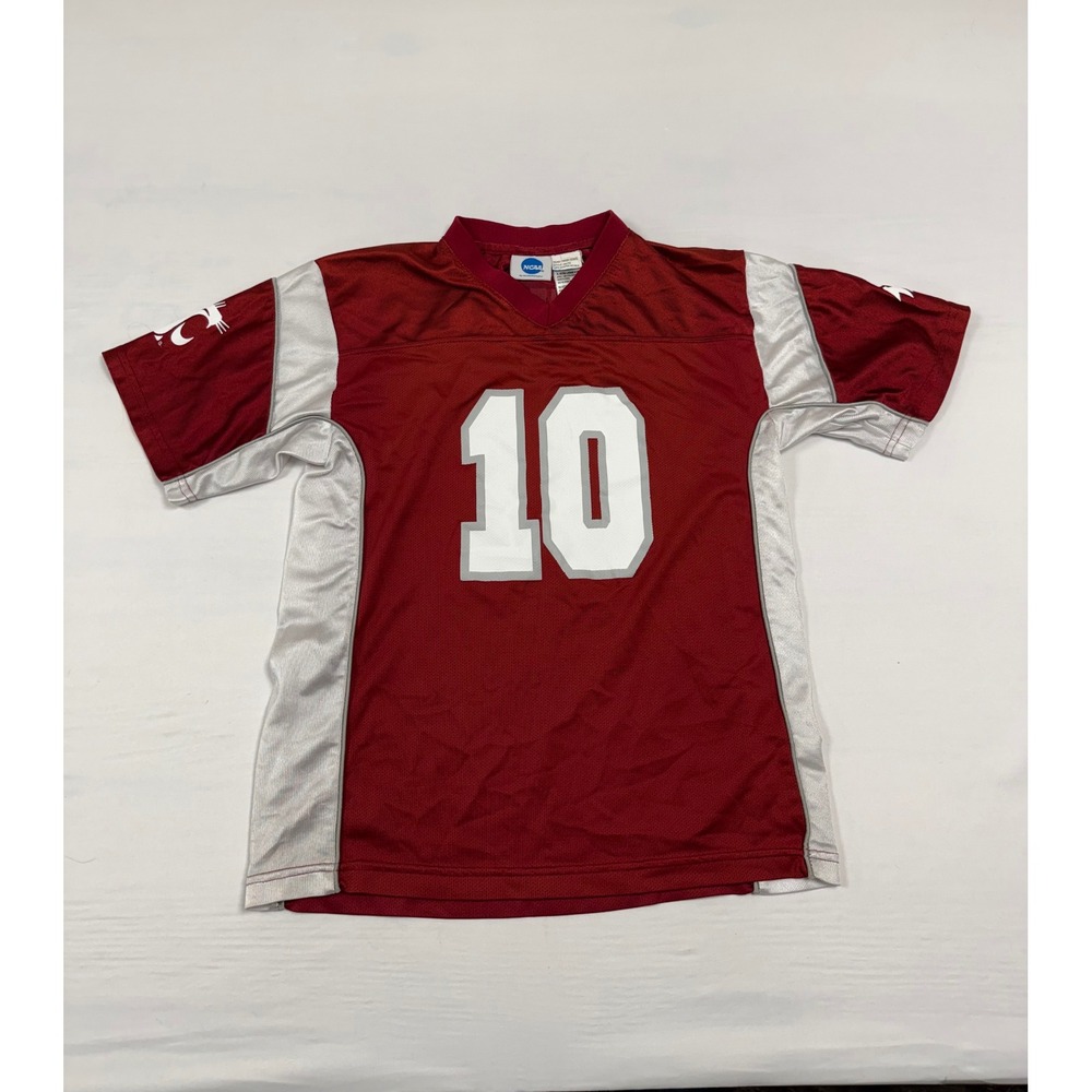 Kids Washington State Cougars NCAA Jersey #10 by OuterStuff Red XL (14-16)‎